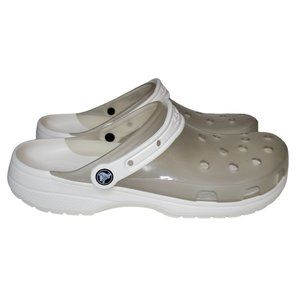 Crocs Classic Translucent Clog Mens Size 12 White Clear